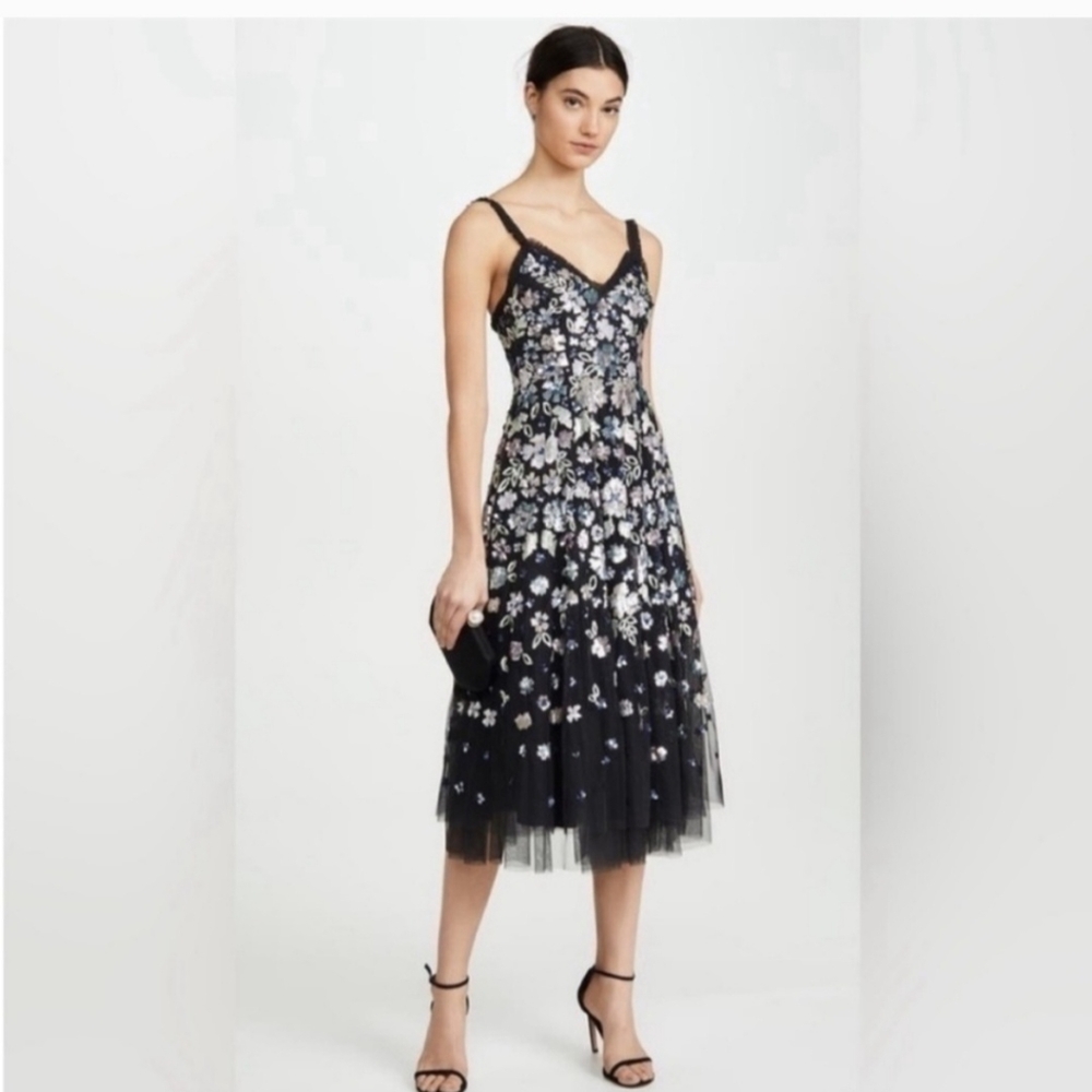NWT BHLDN Needle & Thread Wildflower Sequin Midi Dress Z236-51